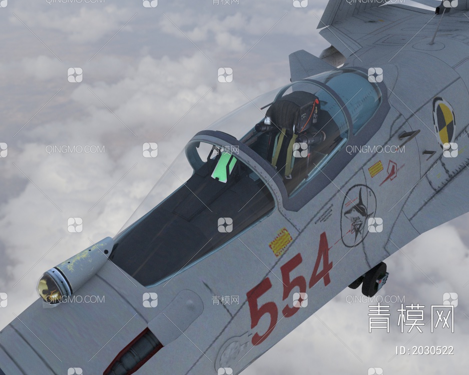 中国人民解放军空军歼15AJ15A飞鲨舰载机军事飞机3D模型下载【ID:2030522】