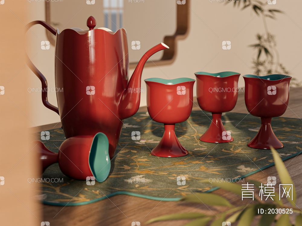 茶具SU模型下载【ID:2030525】