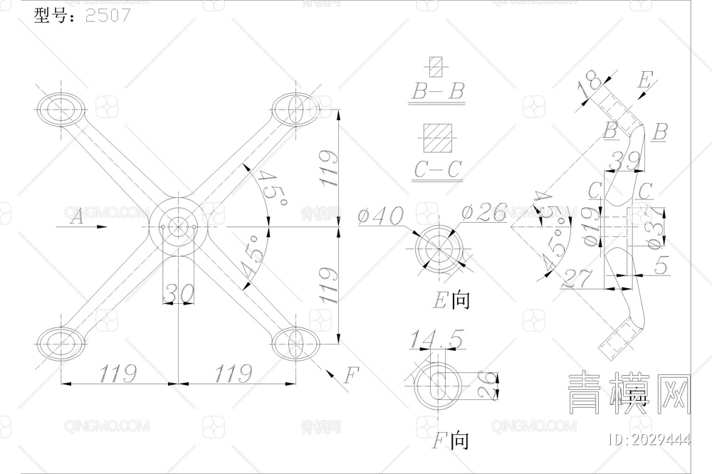 幕墙玻璃爪【ID:2029444】