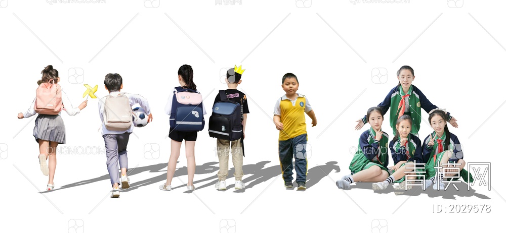 亚洲小学生儿童SU模型下载【ID:2029578】