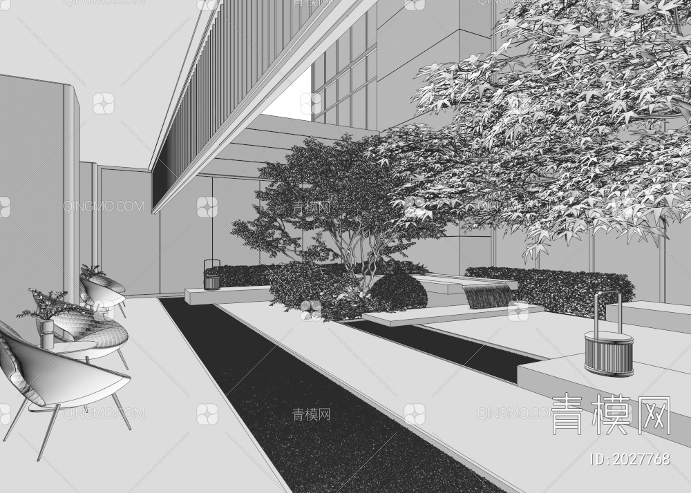 庭院景观3D模型下载【ID:2027768】