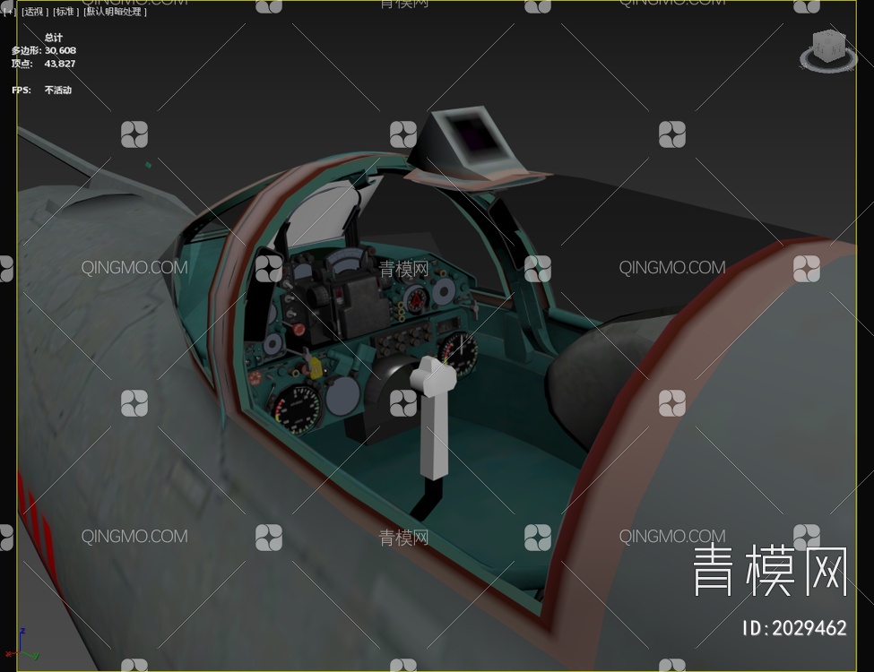 中国空军歼七IIIJ7III歼击机3D模型下载【ID:2029462】