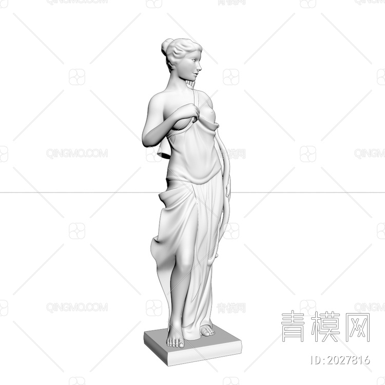 女石膏雕像3D模型下载【ID:2027816】
