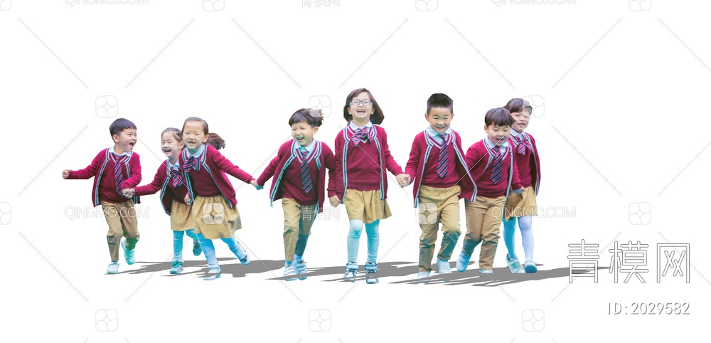 亚洲穿校服小学生儿童SU模型下载【ID:2029582】