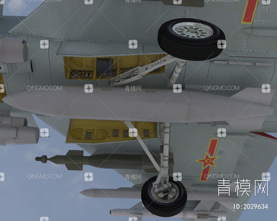 中国人民解放军空军歼10SJ10S猛龙战斗机军事飞机3D模型下载【ID:2029634】