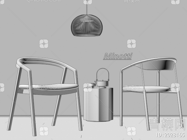 餐椅3D模型下载【ID:2028165】