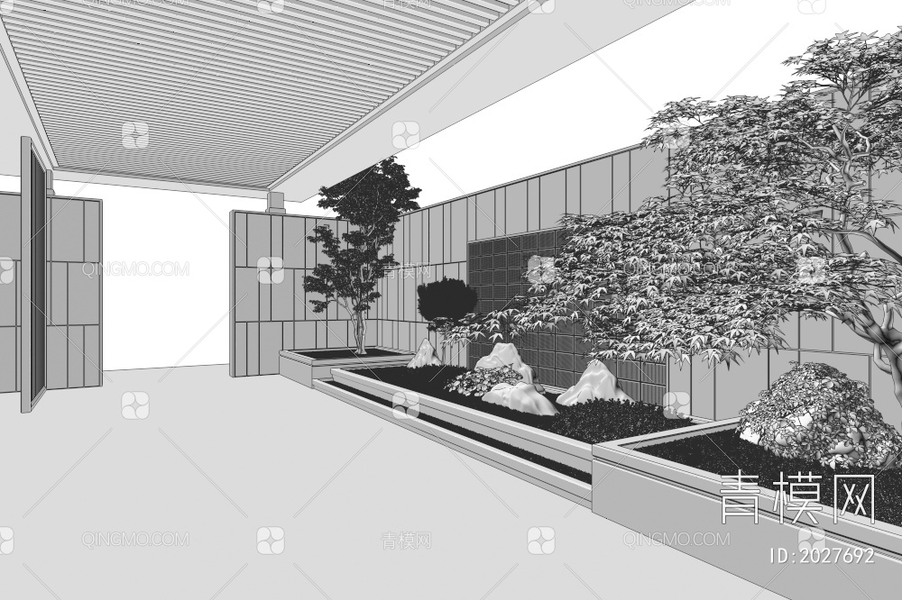庭院景观3D模型下载【ID:2027692】