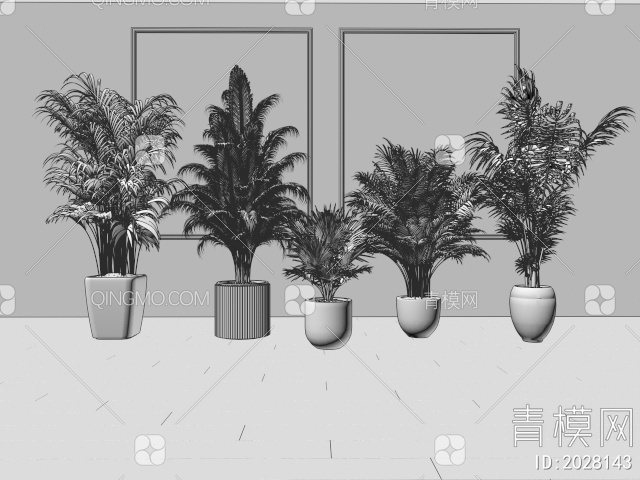绿植盆栽3D模型下载【ID:2028143】