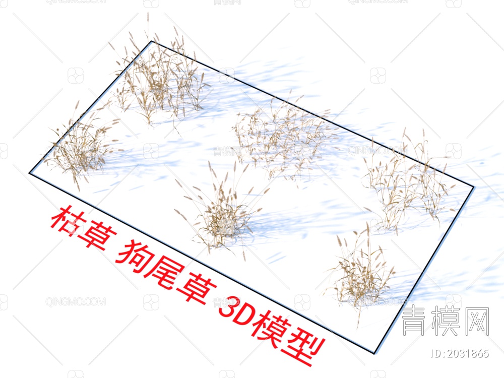 枯草 狗尾草 植物 灌木3D模型下载【ID:2031865】