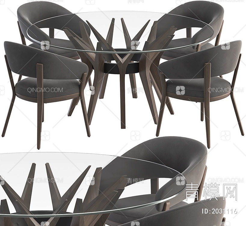 餐桌椅3D模型下载【ID:2031116】