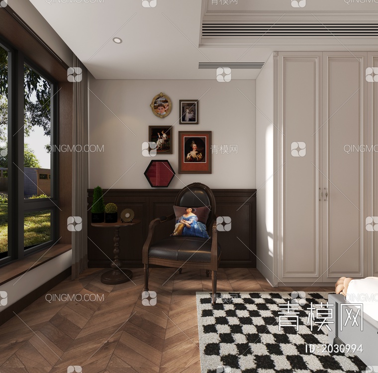卧室、衣帽间、卫生间3D模型下载【ID:2030994】