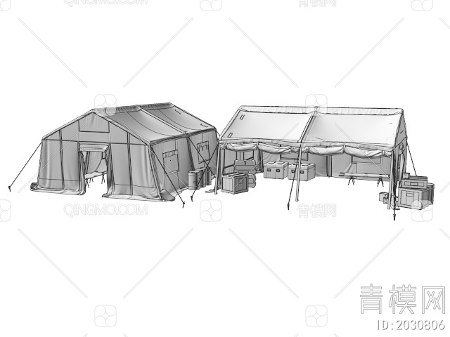 军事器材 帐篷3D模型下载【ID:2030806】