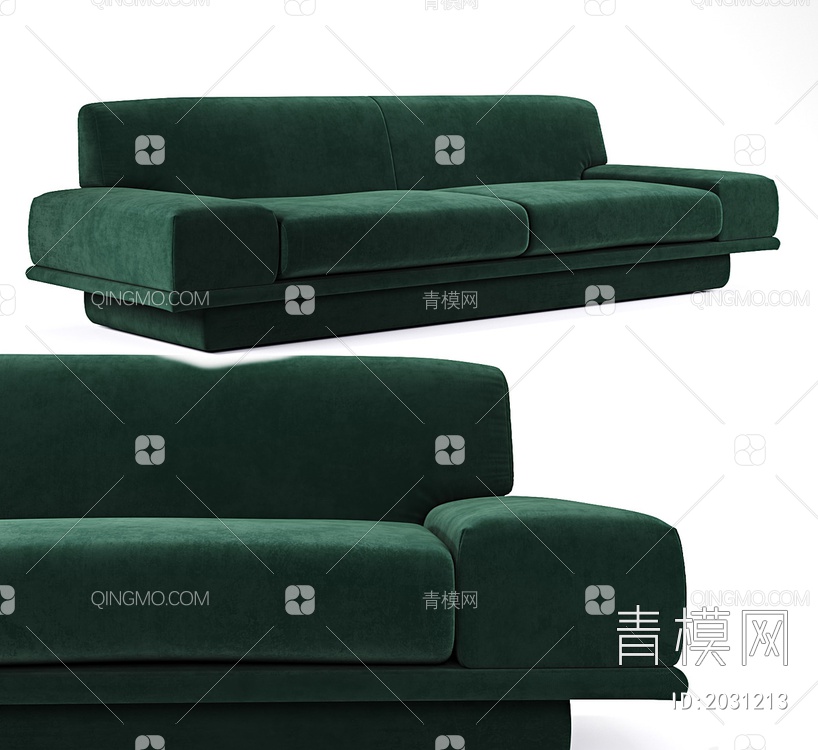 双人沙发3D模型下载【ID:2031213】