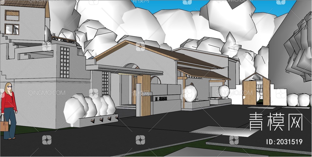 民宿SU模型下载【ID:2031519】