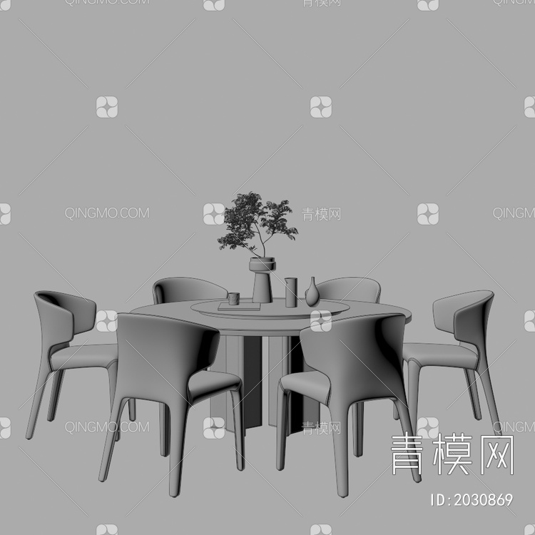餐桌椅组合3D模型下载【ID:2030869】