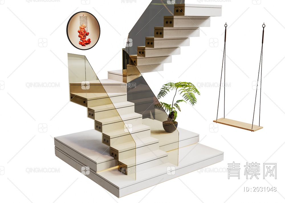 楼梯3D模型下载【ID:2031048】