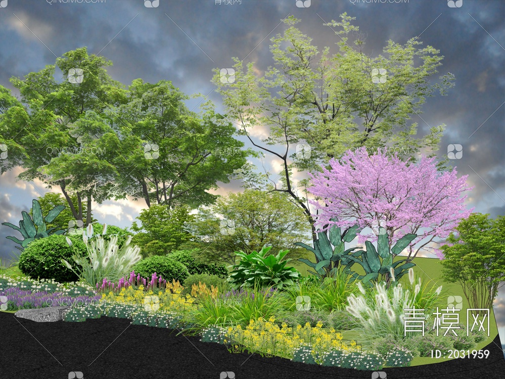 2d景观植物SU模型下载【ID:2031959】