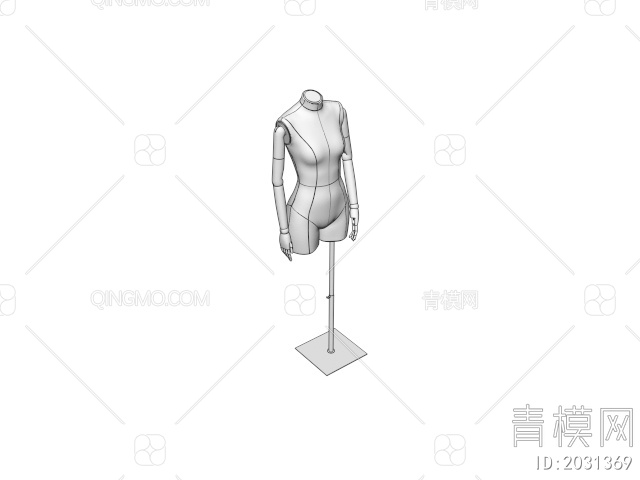 衣服架子 模特3D模型下载【ID:2031369】