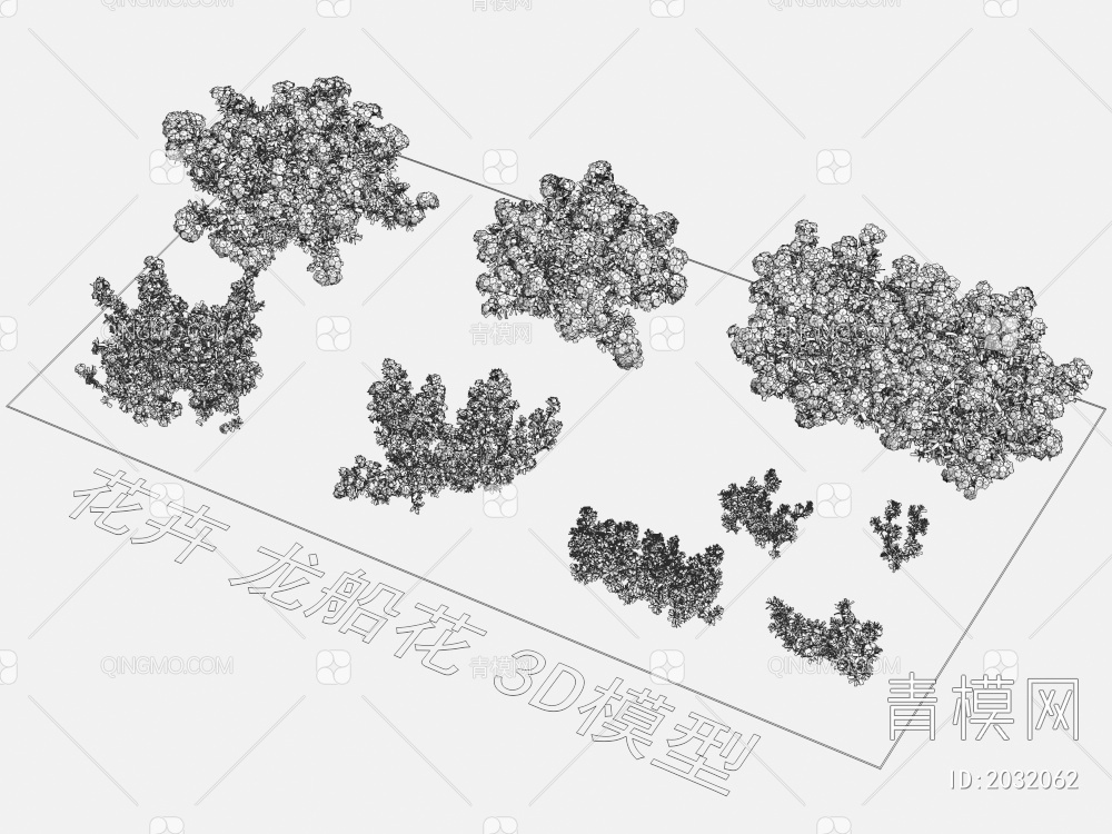 花卉  龙船花  植物 灌木3D模型下载【ID:2032062】