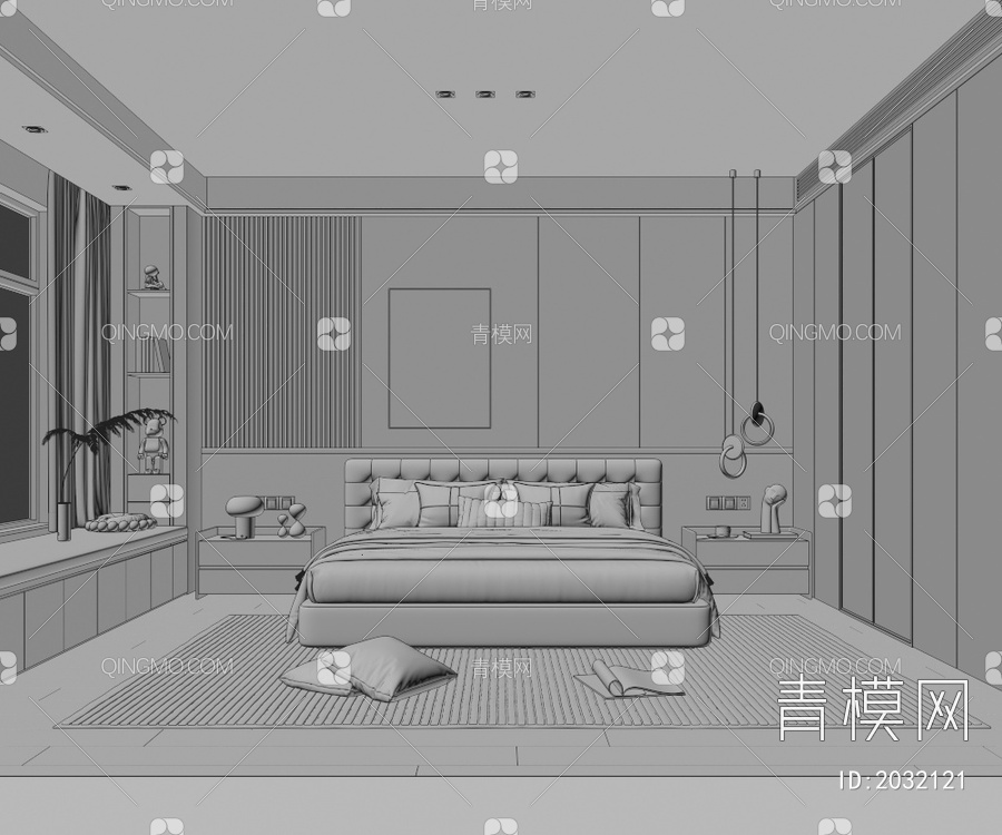 卧室3D模型下载【ID:2032121】