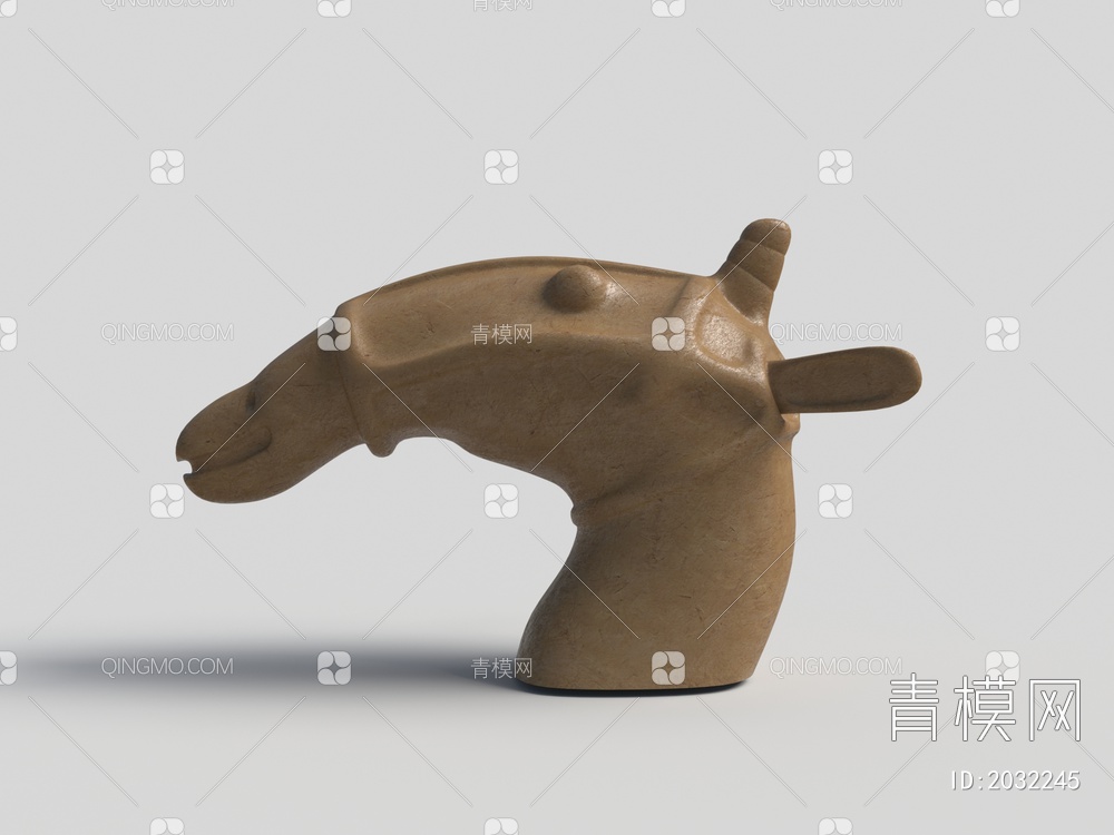 马头摆件3D模型下载【ID:2032245】