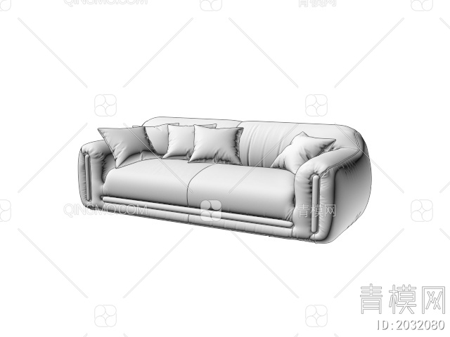 双人沙发3D模型下载【ID:2032080】