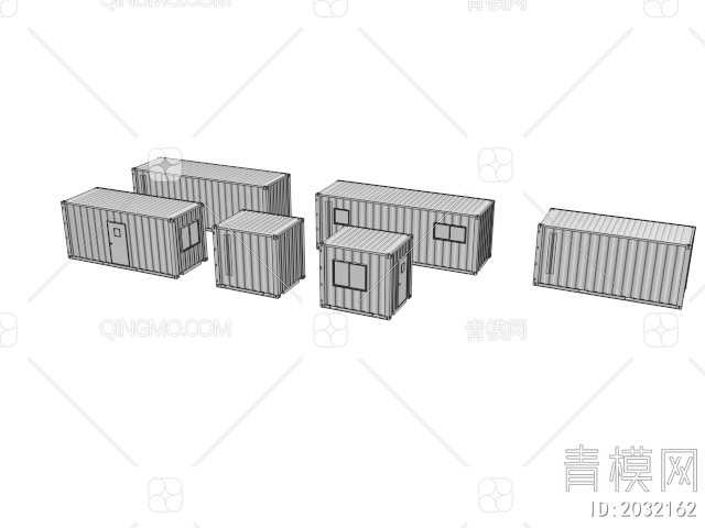 工业器材 集装箱3D模型下载【ID:2032162】