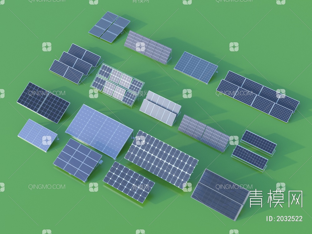 太阳能板 热水器3D模型下载【ID:2032522】