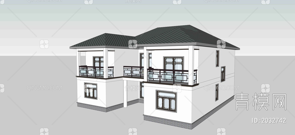 别墅SU模型下载【ID:2032742】