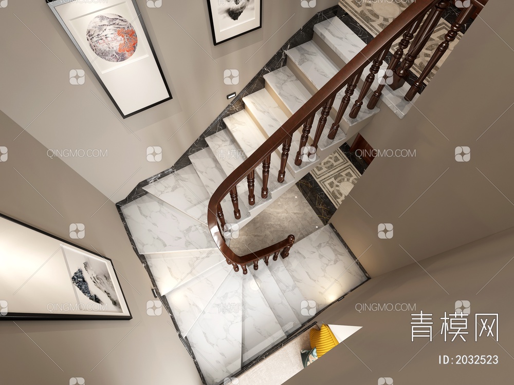 楼梯间3D模型下载【ID:2032523】