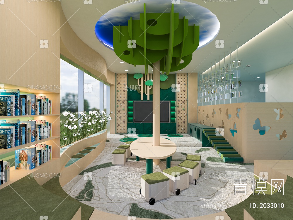 幼儿园游乐区课室3D模型下载【ID:2033010】