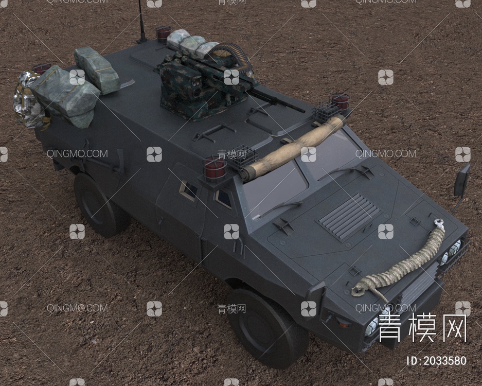 中国人民解放军ZFB05装甲防暴车轻型轮式装甲车3D模型下载【ID:2033580】