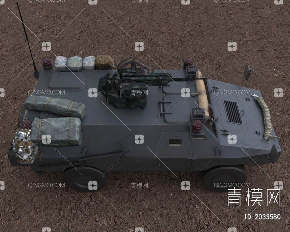 中国人民解放军ZFB05装甲防暴车轻型轮式装甲车3D模型下载【ID:2033580】