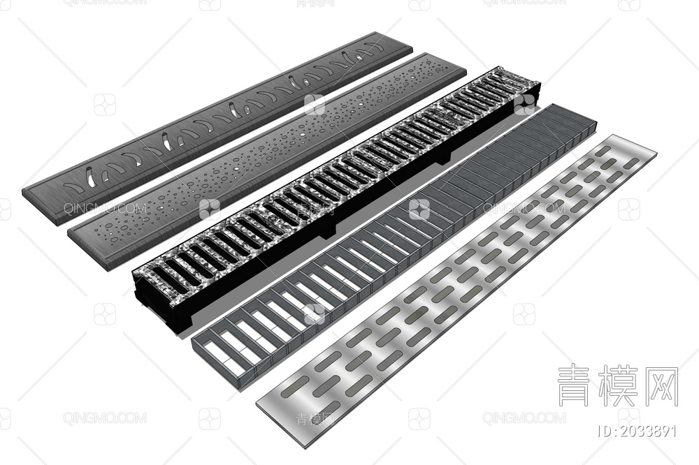 污水排水沟 下水管道SU模型下载【ID:2033891】