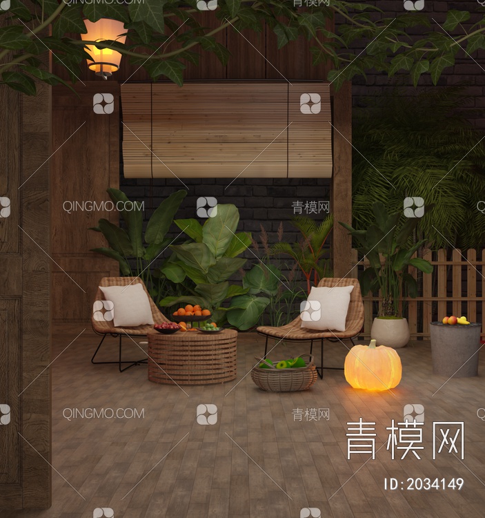 庭院景观3D模型下载【ID:2034149】