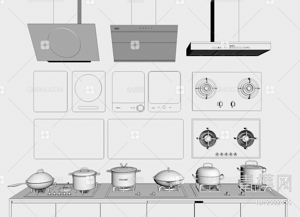 油烟机3D模型下载【ID:2032456】