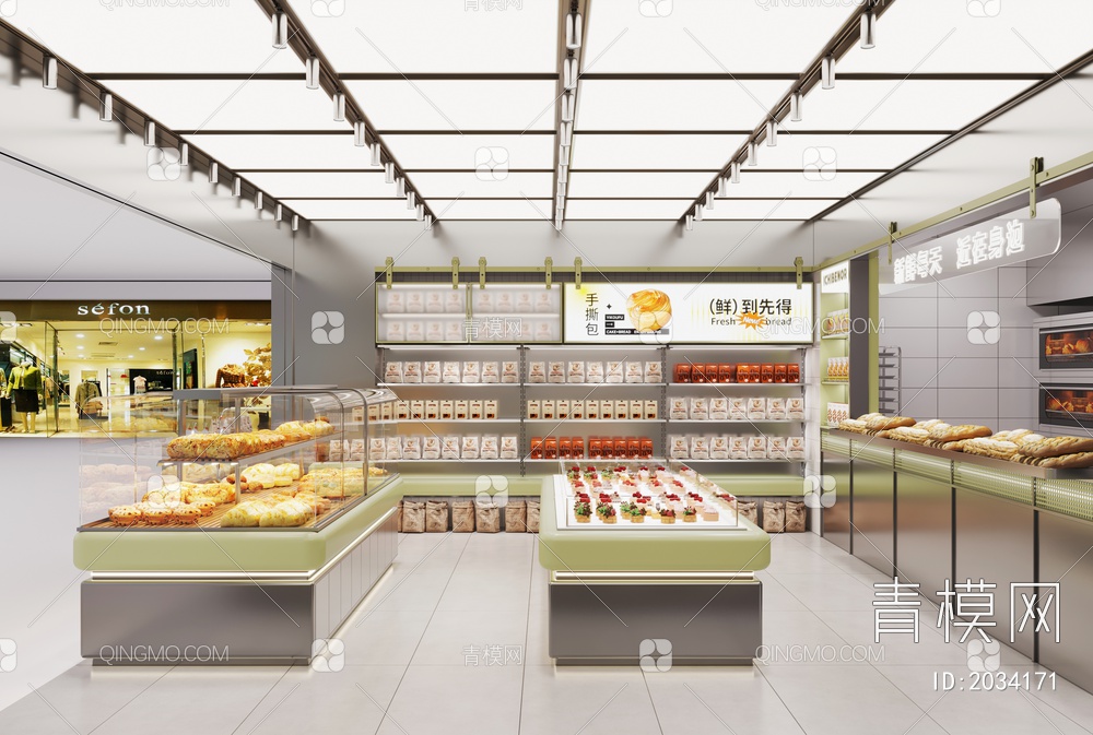 甜品面包店3D模型下载【ID:2034171】