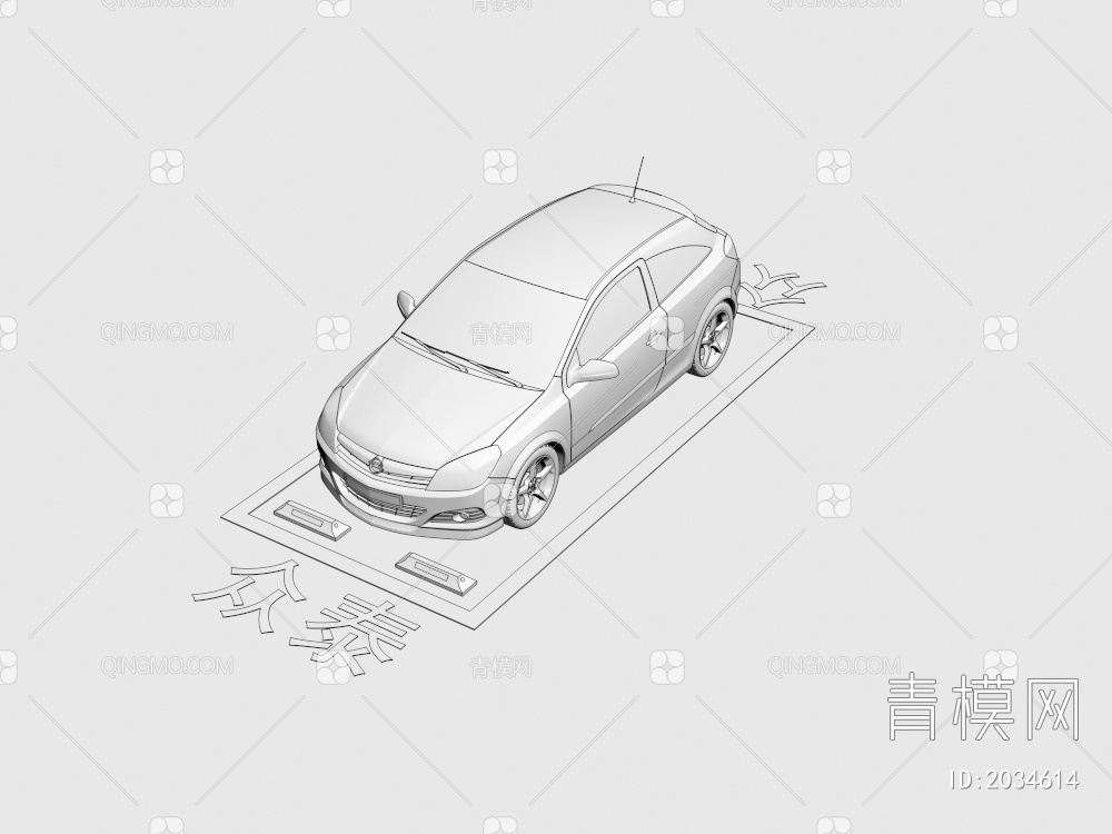 众泰汽车 豪车 车位3D模型下载【ID:2034614】