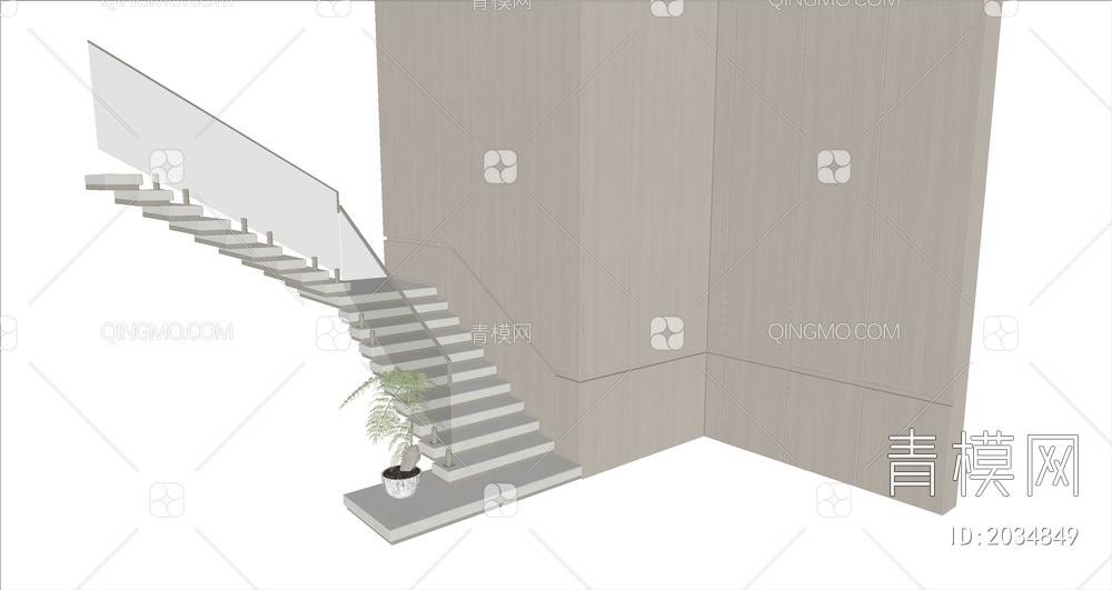 楼梯SU模型下载【ID:2034849】