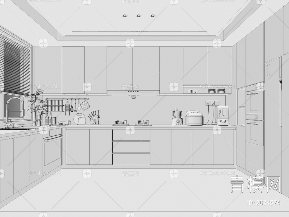 厨房3D模型下载【ID:2034574】