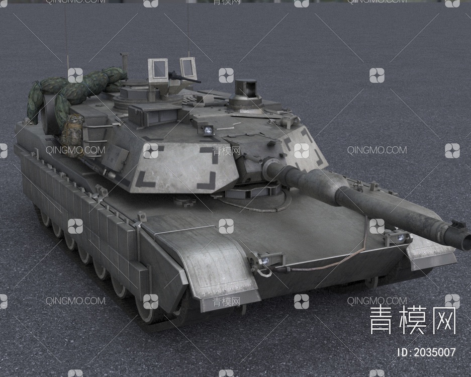 M1艾布拉姆斯主战坦克带内饰驾驶舱装填室3D模型下载【ID:2035007】