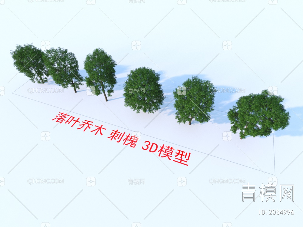 落叶乔木 刺槐 植物3D模型下载【ID:2034996】