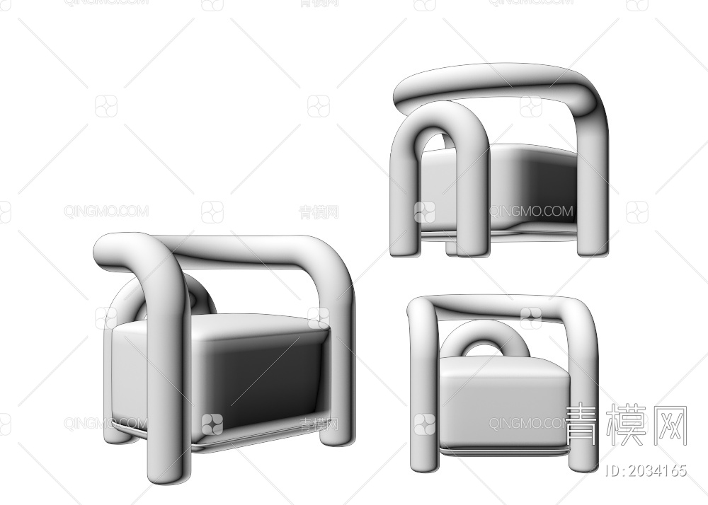 单椅3D模型下载【ID:2034165】