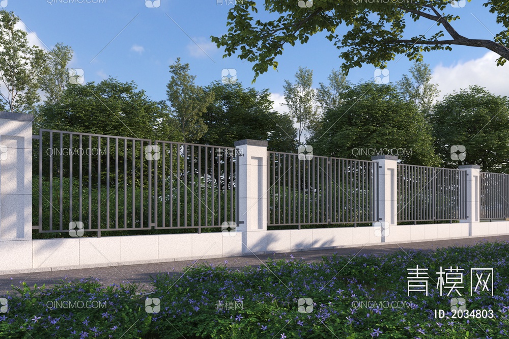 围墙3D模型下载【ID:2034803】