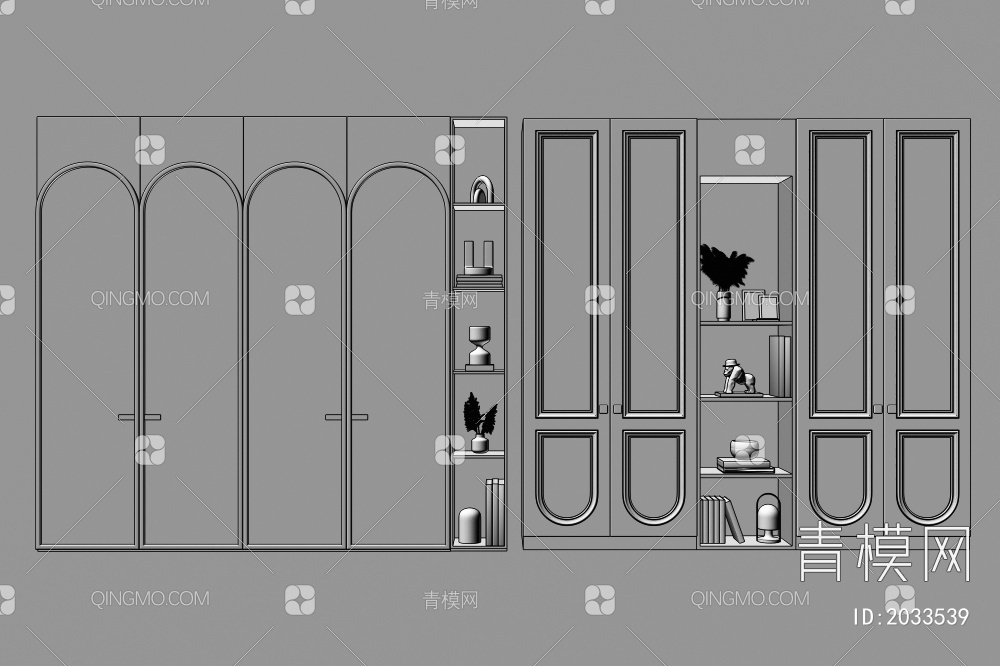 衣柜3D模型下载【ID:2033539】