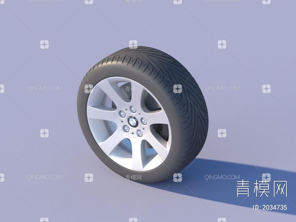 轮胎 宝马汽车车轮 车胎 轮毂3D模型下载【ID:2034735】