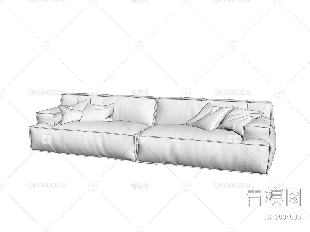 慵懒多人沙发3D模型下载【ID:2034088】