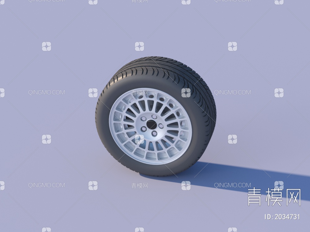 轮胎 蓝旗亚汽车车轮 车胎 轮毂3D模型下载【ID:2034731】