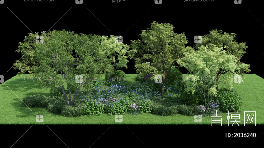 户外植物 绿化景观植物 花池灌木组团3D模型下载【ID:2036240】