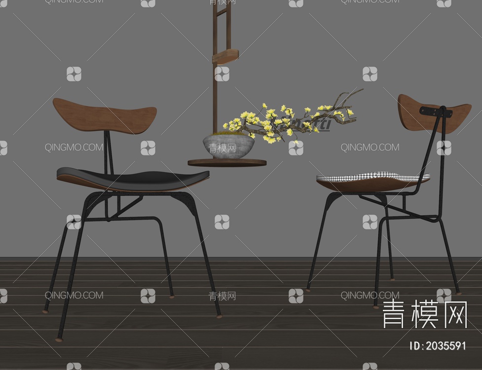 餐椅SU模型下载【ID:2035591】